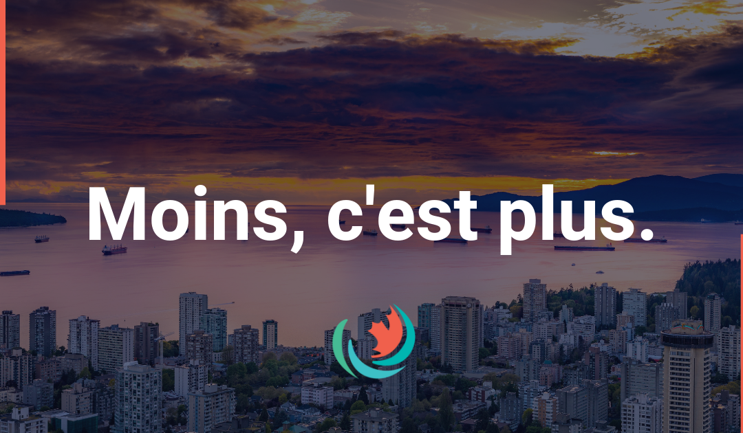 Moins, c’est plus