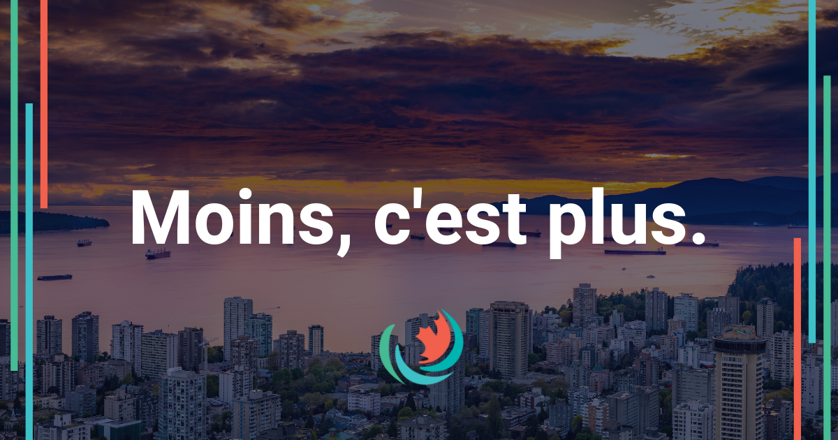 Moins, c’est plus