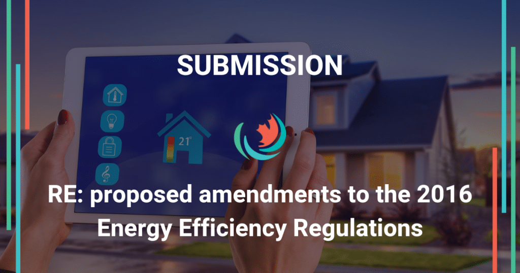 Comments on Proposed Amendments to the 2016 Energy Efficiency Regulations