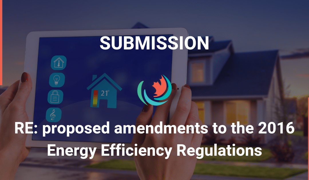 Comments on Proposed Amendments to the 2016 Energy Efficiency Regulations