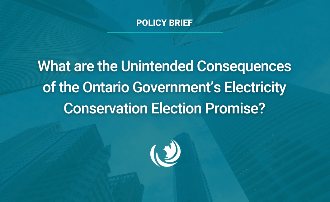 What are the Unintended Consequences of the Ontario Government’s Electricity Conservation Election Promise?