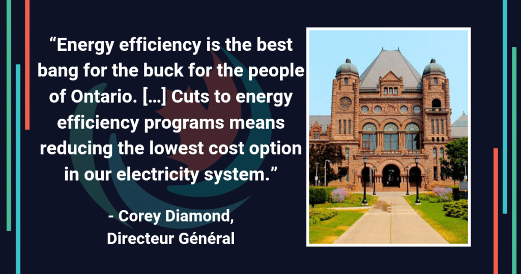 Reaction to Energy Efficiency Cuts in ON