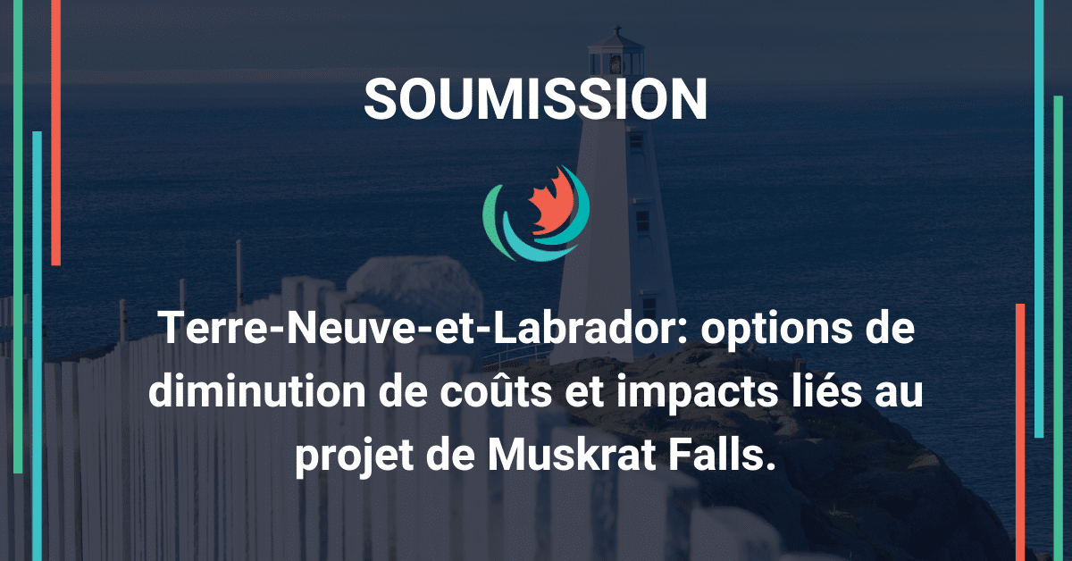Muskrat Falls: options de réduction de coûts et impacts