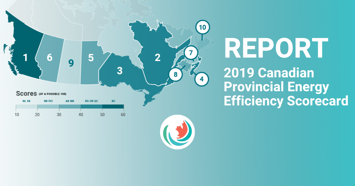 Carte de pointage provinciale sur l’efficacité énergétique 2019