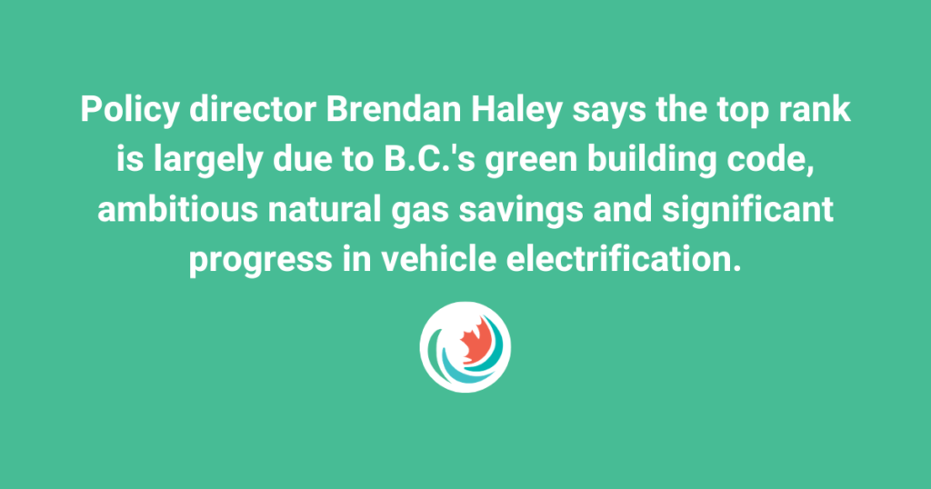 CTV News: B.C. given top marks by advocacy group for energy efficiency