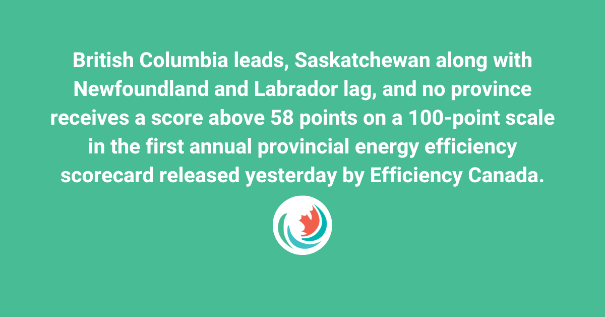 The Energy Mix: Energy efficiency scorecard shows B.C. leading, but all provinces with room to improve