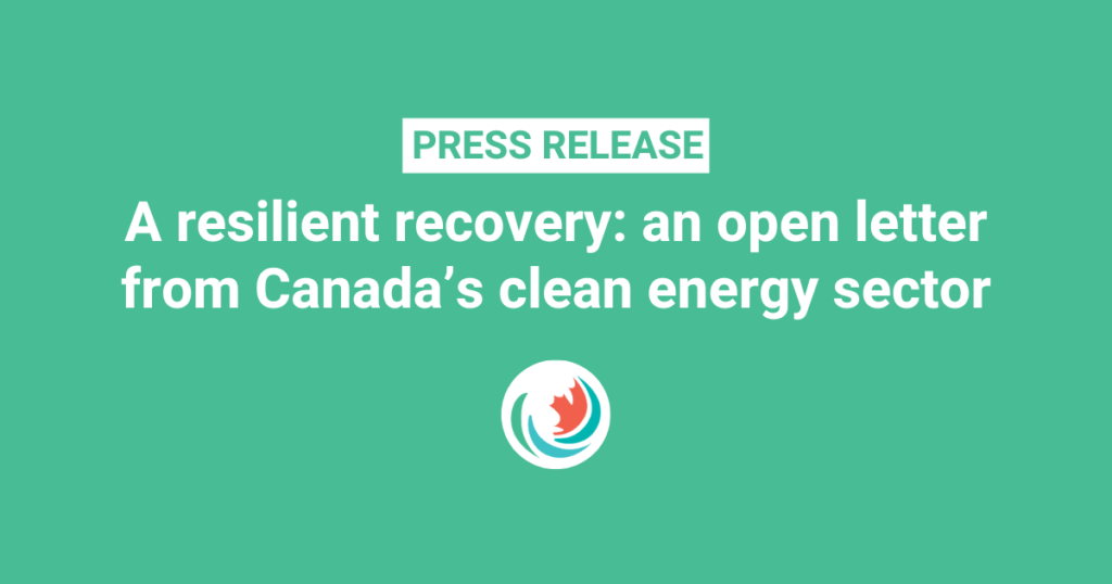A resilient recovery: an open letter from Canada’s clean energy sector