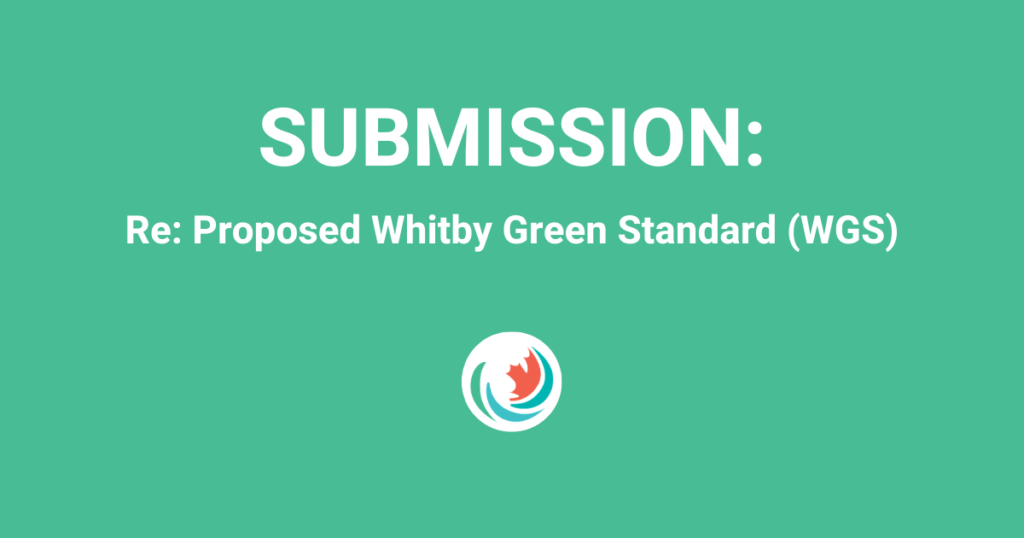 Efficiency Canada’s Submission to the Town of Whitby