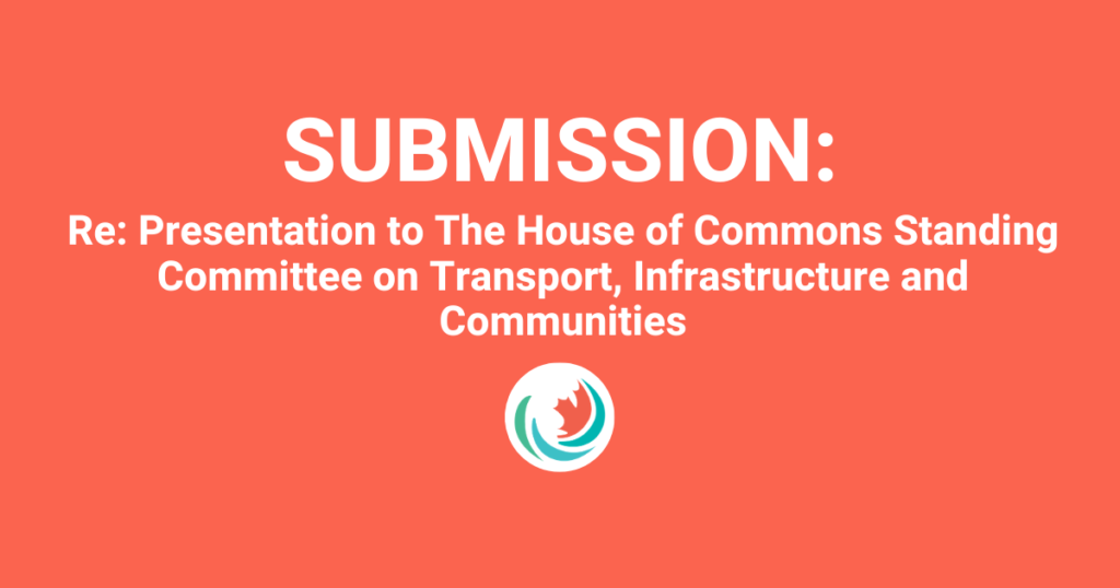 Efficiency Canada’s presentation to The House of Commons Standing Committee on Transport, Infrastructure and Communities