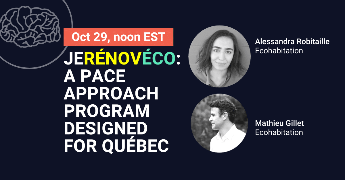 JeRénovÉco – A PACE approach program designed for Québec