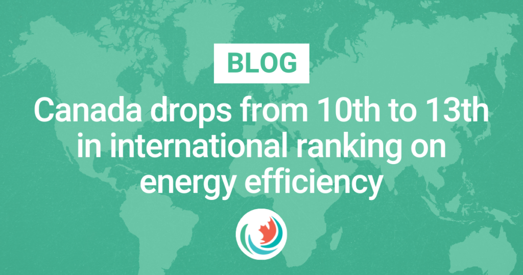 Canada drops from 10th to 13th in  international ranking on energy efficiency