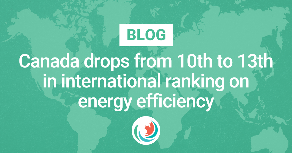 Canada drops from 10th to 13th in  international ranking on energy efficiency