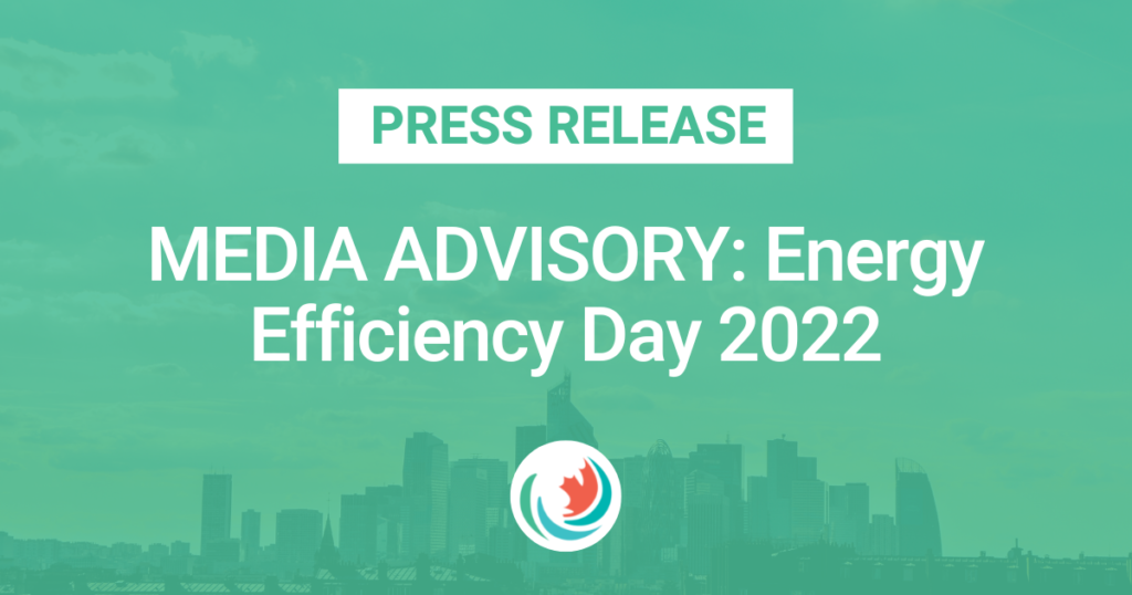MEDIA ADVISORY: Energy Efficiency Day 2022