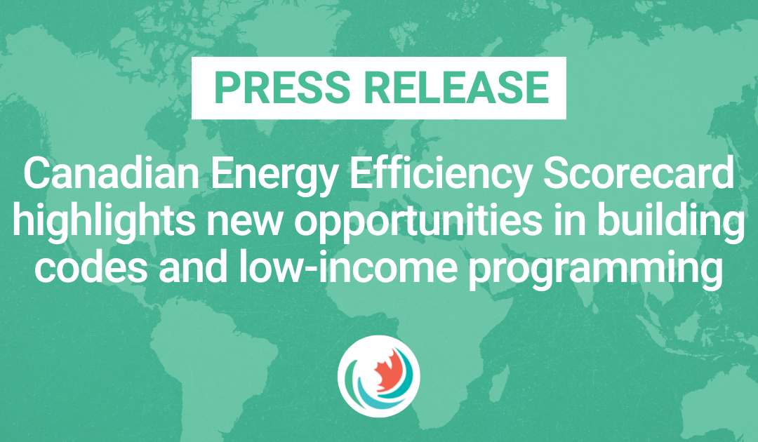 La carte de pointage de l’efficacité énergétique au Canada met en évidence de nouvelles possibilités au niveau des codes du bâtiment et des programmes pour les personnes à faible revenu