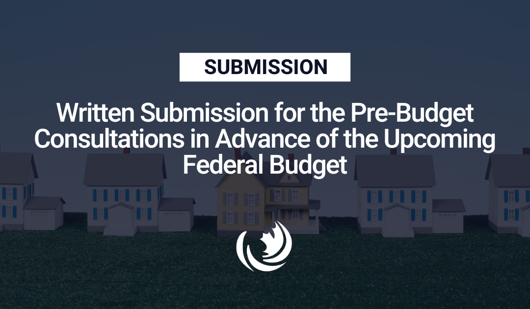 Written Submission for the Pre-Budget Consultations in Advance of the 2024 Federal Budget