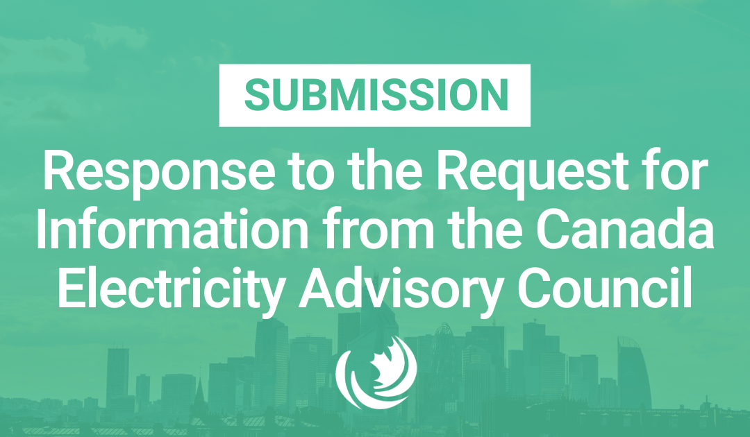 Response to the Request for Information from the Canada Electricity Advisory Council