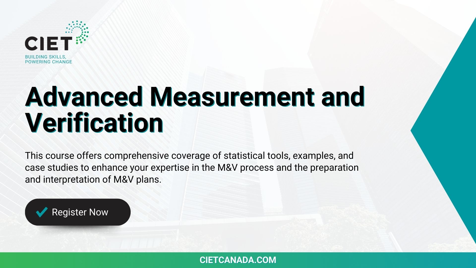 Advanced measurement and verification efficiency canada