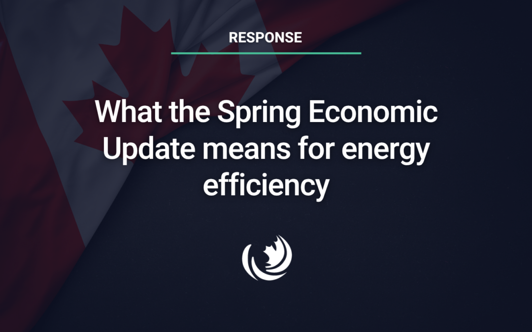 What the Spring Economic Update means for energy efficiency