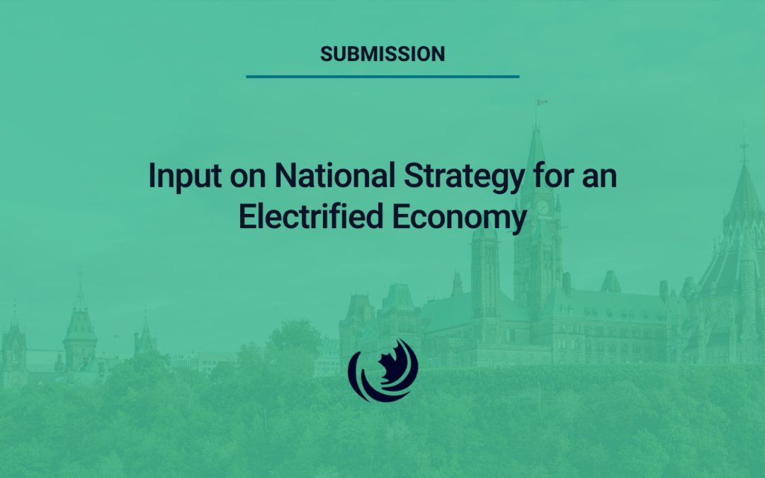 Input on National Strategy for an Electrified Economy